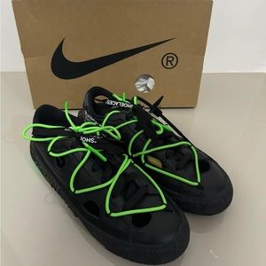Nike X Off White Blazer Low Black and Electro Green
